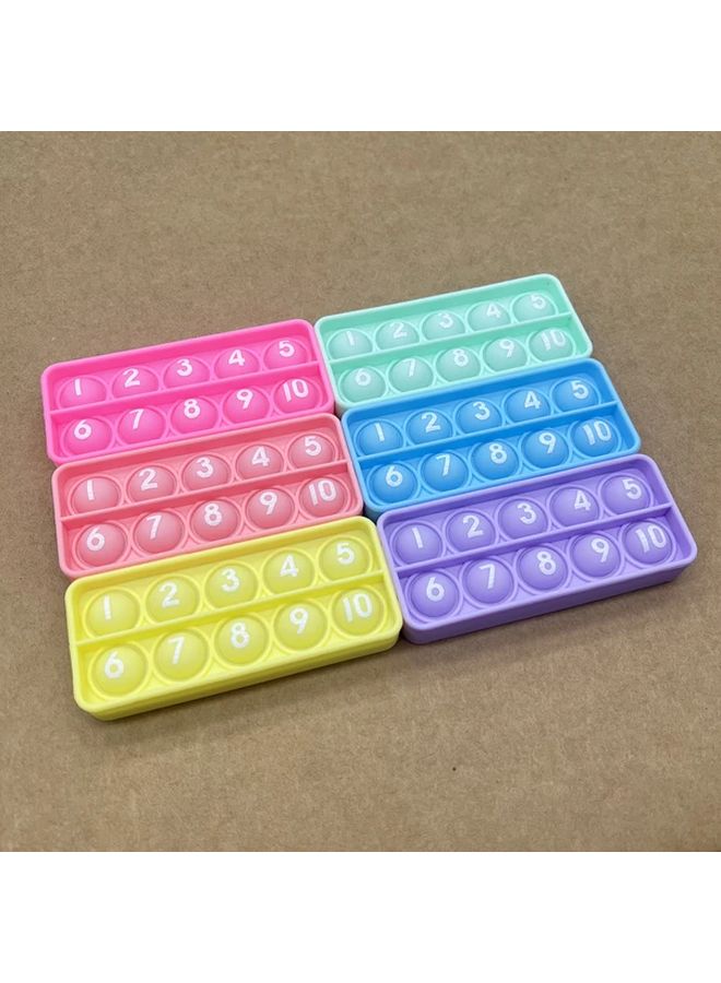 معكرون 6 قطع سيليكون إطار عشري ألعاب فقاعات رياضيات تعلم العد للأطفال من عمر 3 سنوات - Image 3